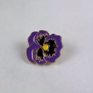 Tropical Purple Flower Enamel Pin/ Brooch